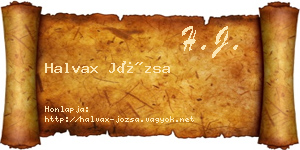 Halvax Józsa névjegykártya